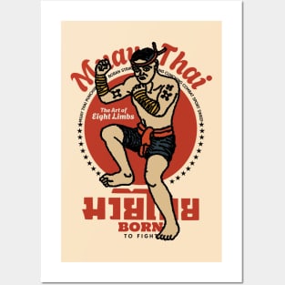 Vintage Muay Thai The Art of Eight Limbs Posters and Art